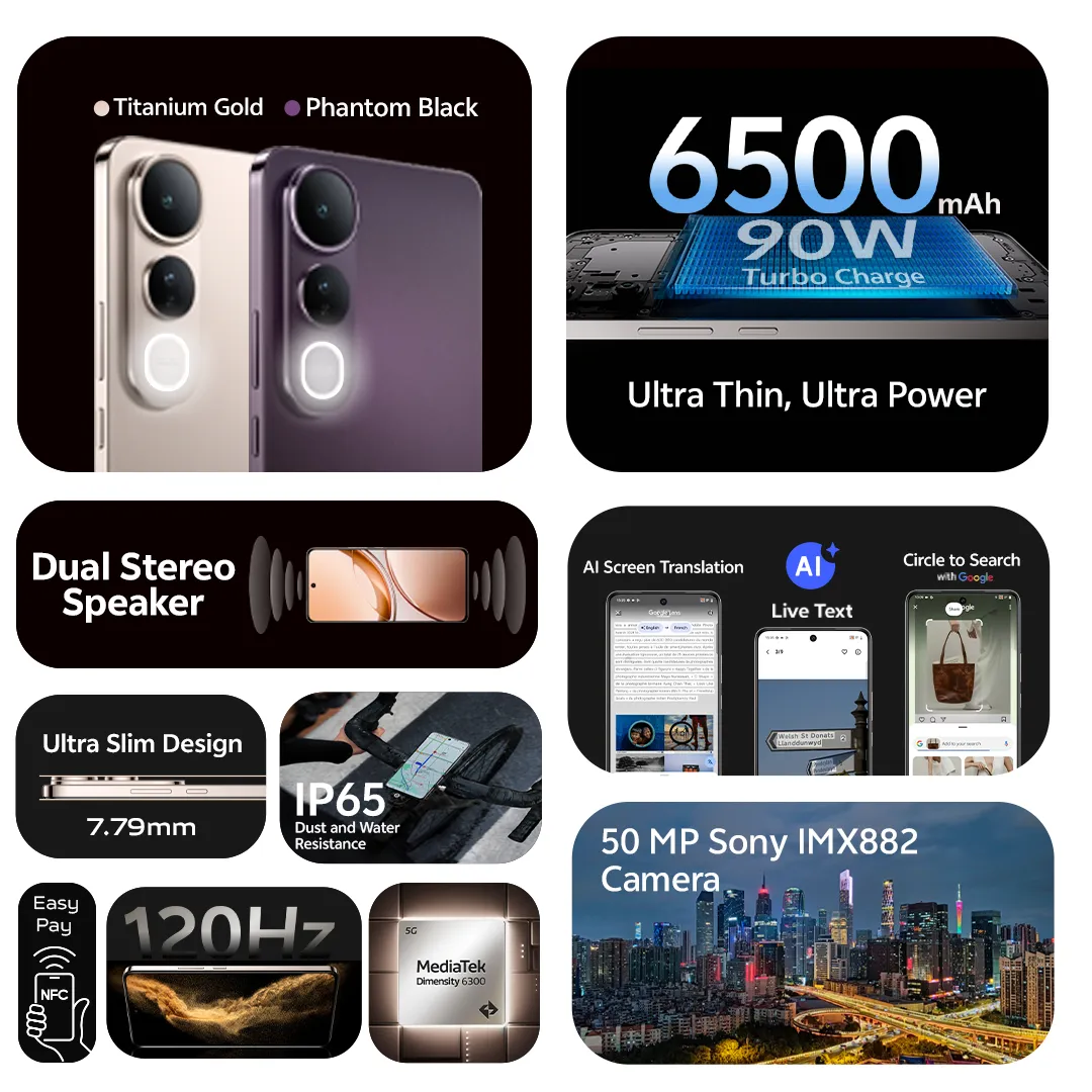 vivo V50 lite 5G 12+512 Titanium Gold_2